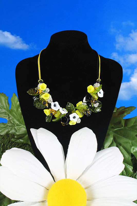 Bee millefiori necklace