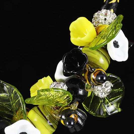 Bee millefiori necklace
