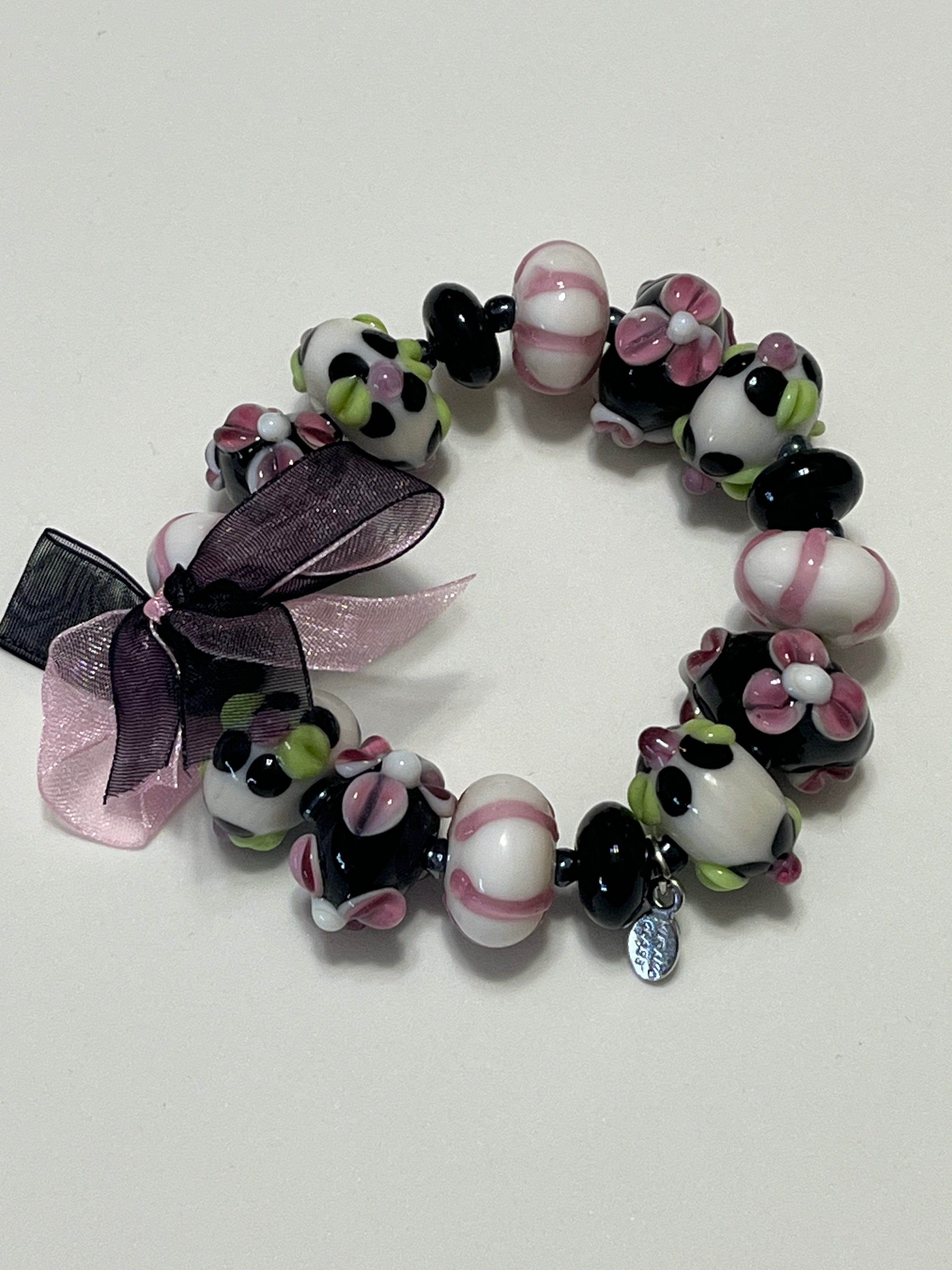 Beaded elastic bracelet