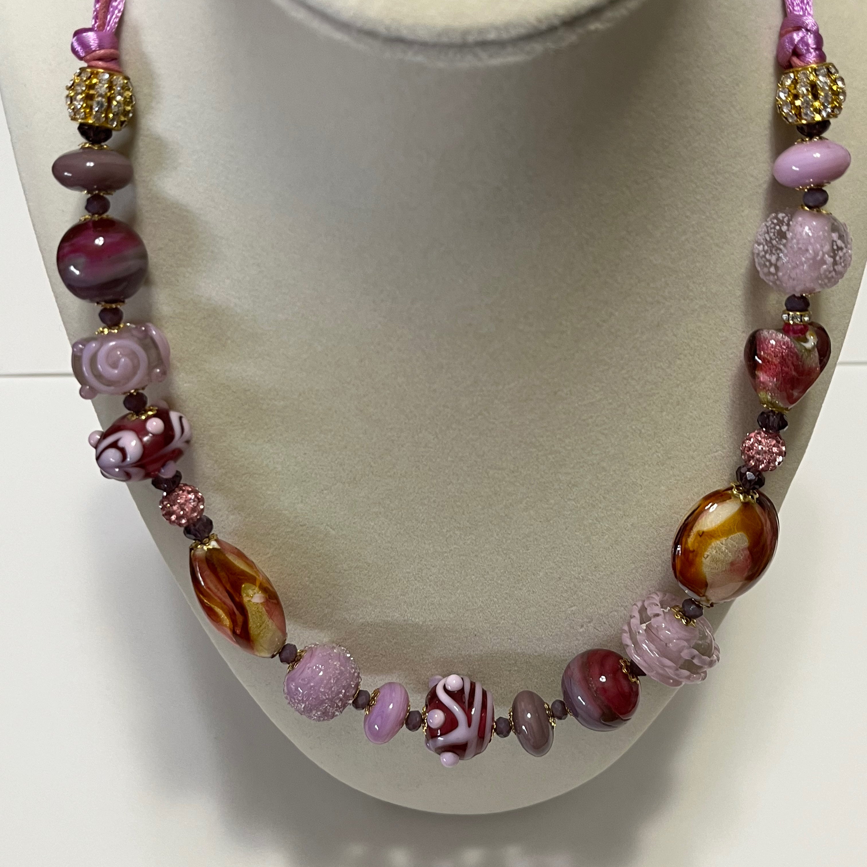 Purple beaded necklace