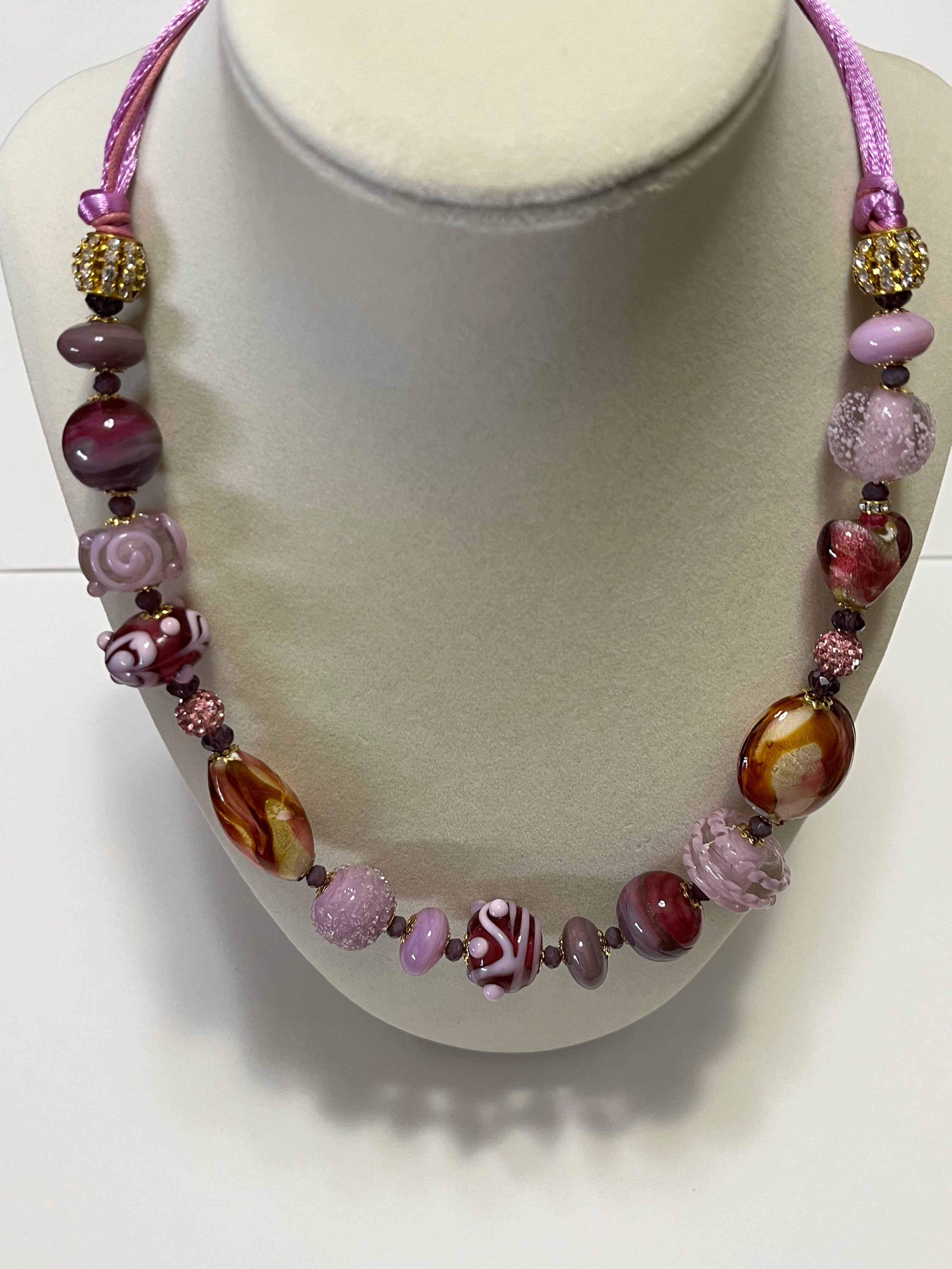 Purple beaded necklace