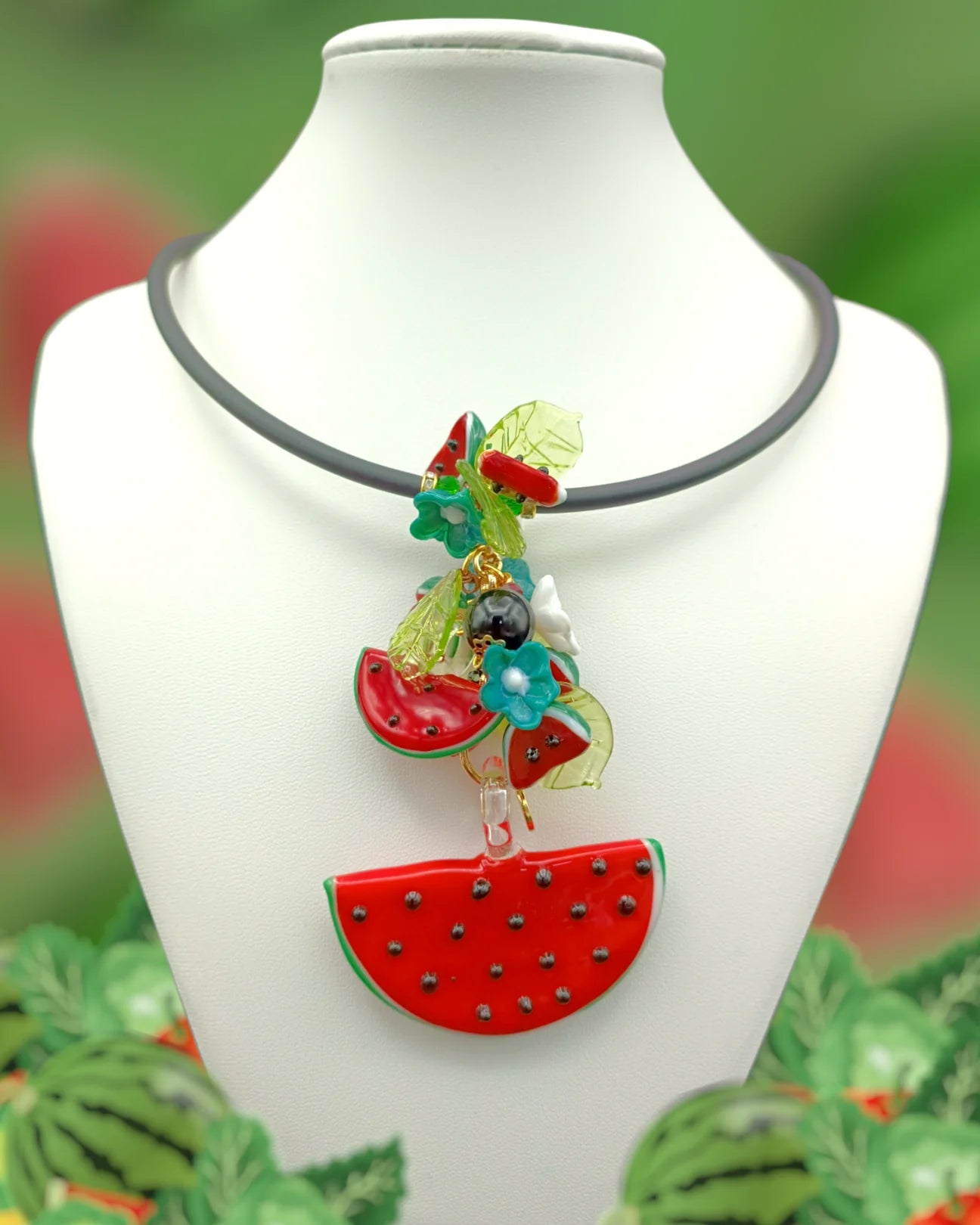 Watermelon succosa necklace