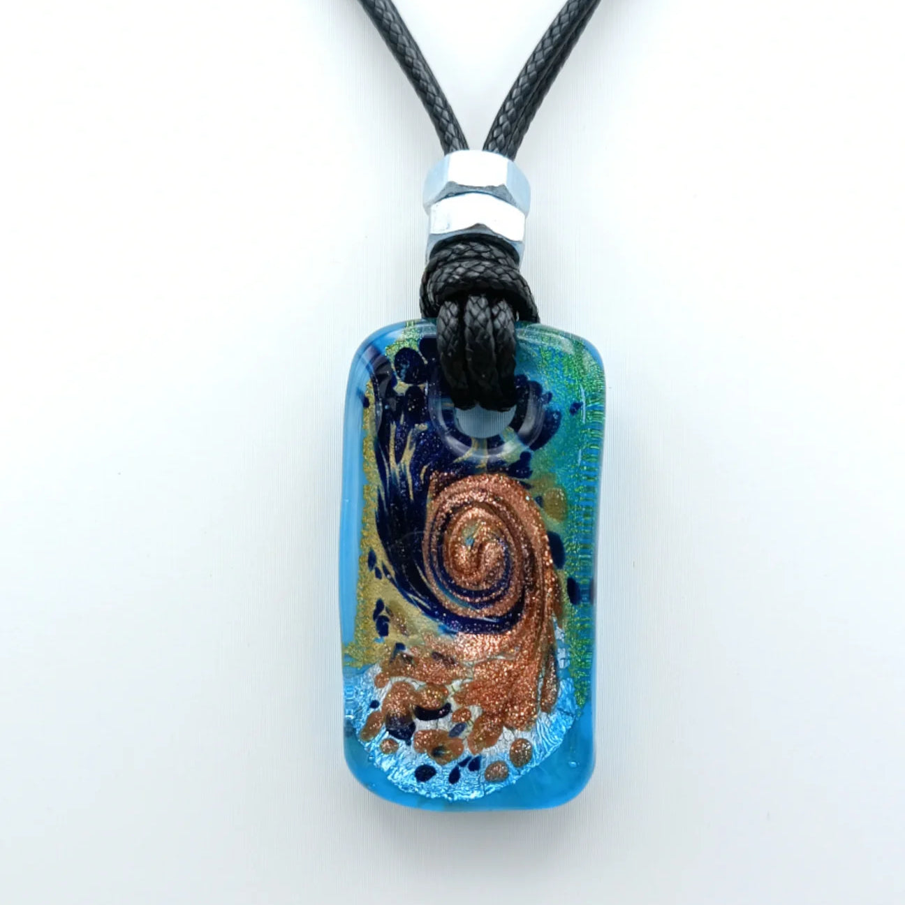 Blue fantasy pendant necklace