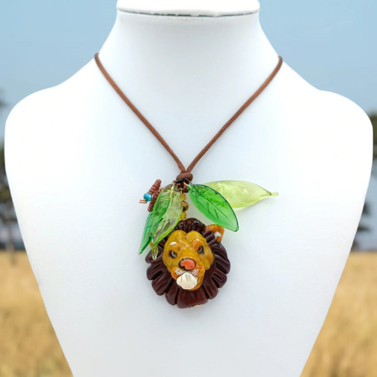 Lion pendant necklace
