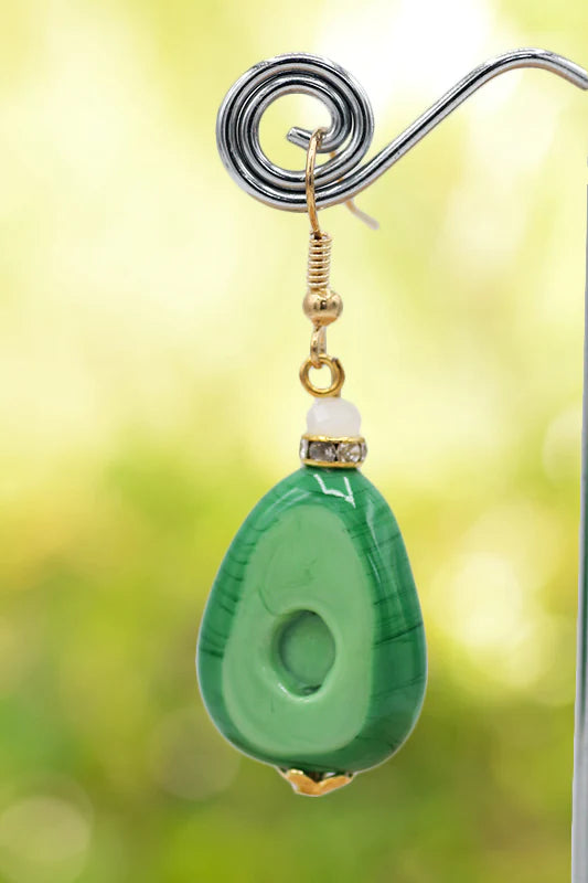 Avocado slice earrings