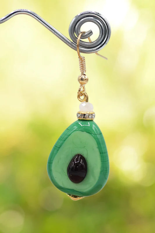 Avocado slice earrings