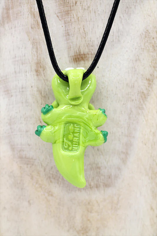 Croc pendant necklace