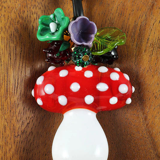 Mushroom pendant necklace
