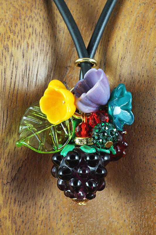 Blackberry pendant necklace