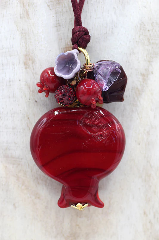 Pomegranate pendant necklace