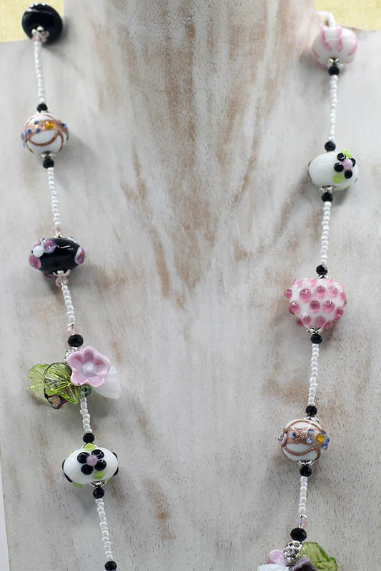 Panda bamboo necklace