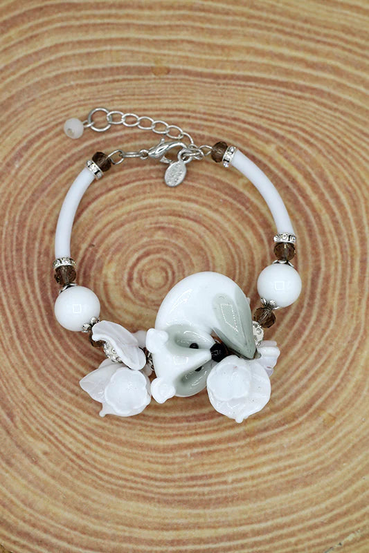 White fox bracelet